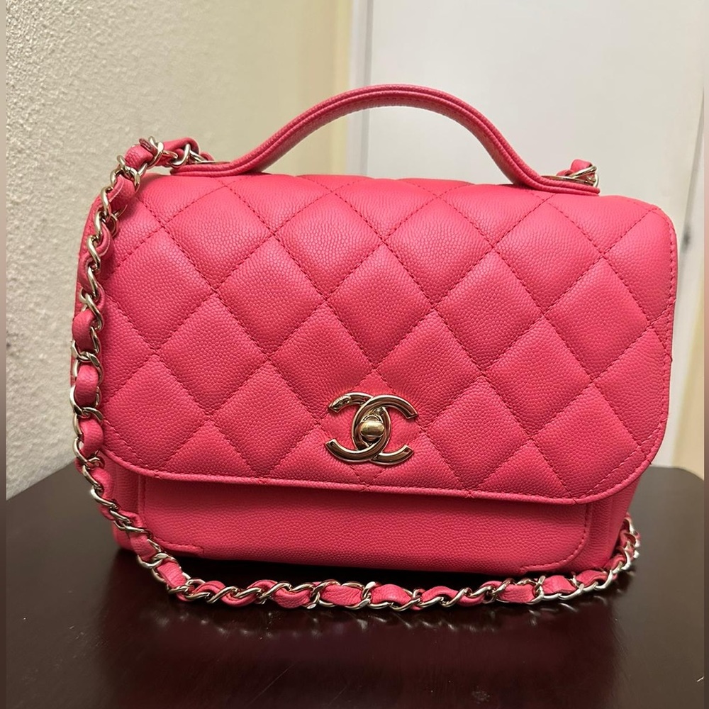 Chanel Small Business Affinity in Pink Caviar leather